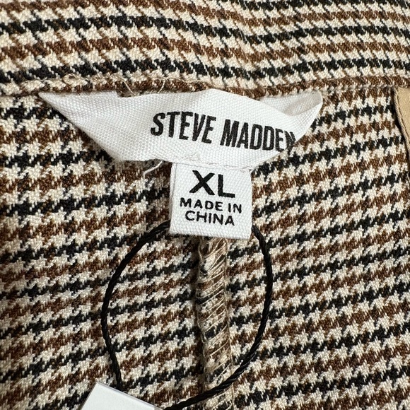 NWT Steve Madden Women’s Isabella Houndstooth Wide-Leg Pants Fall Winter - Picture 6 of 10